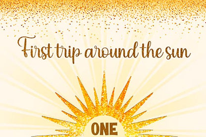 First Trip Around the Sun Theme Birthday Party Backdrop
