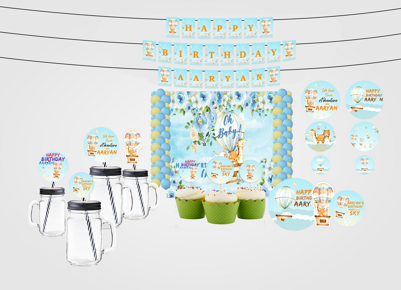 Hot Air Theme  Birthday Complete Party Kit