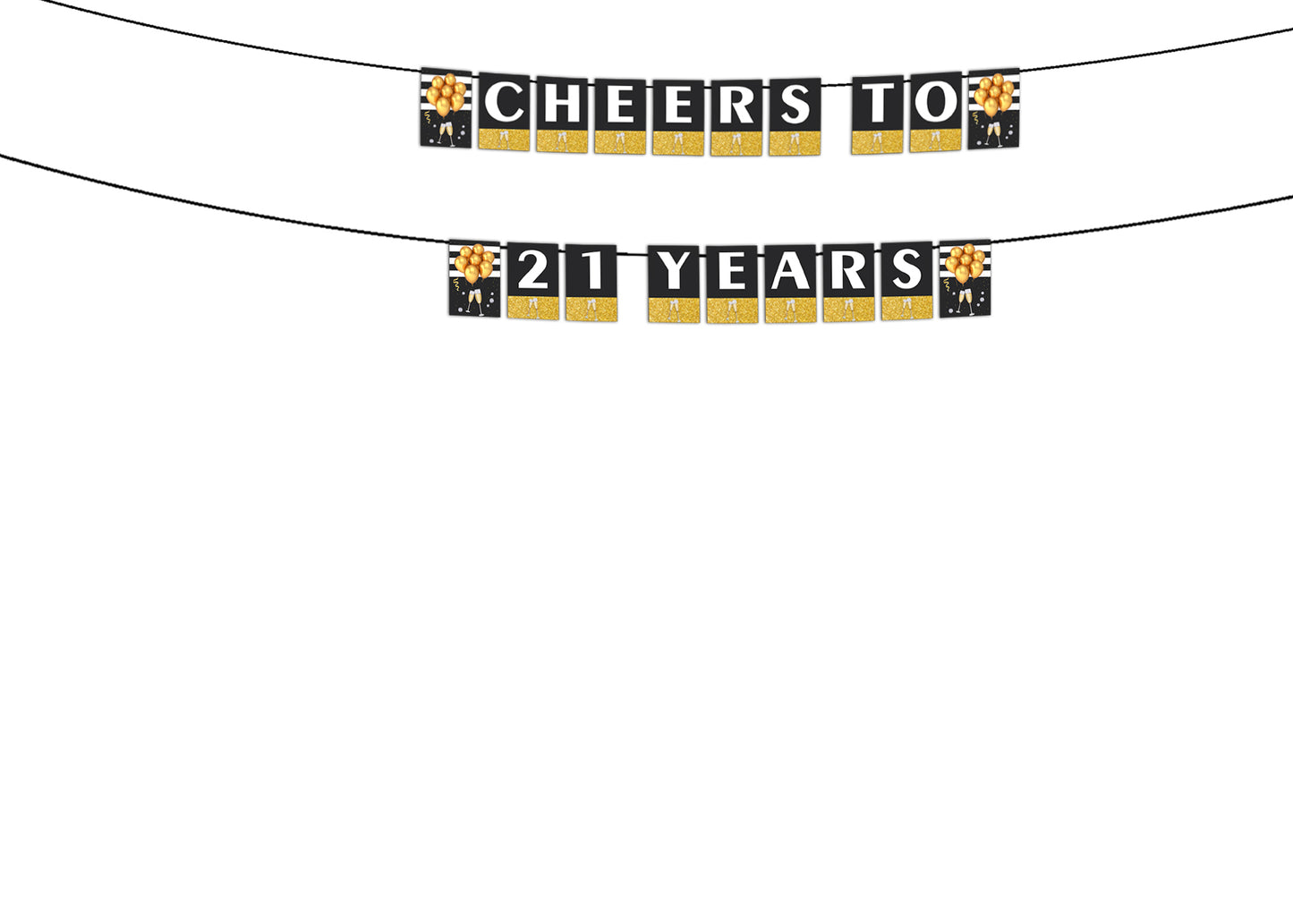 21st Birthday Party Banner for Decoration