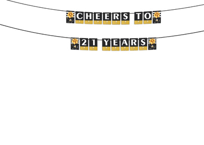 21st Birthday Party Banner for Decoration