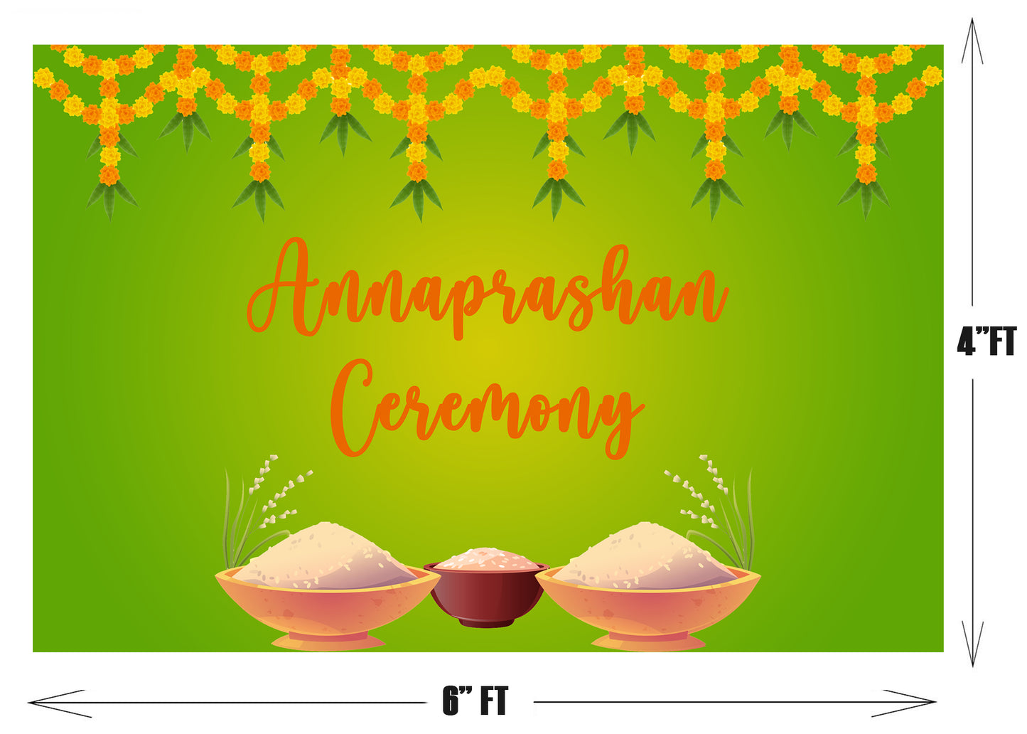 Annaprashan Ceremony Backdrop Banner Decoration
