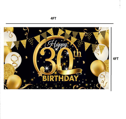 30th Birthday Party Backdrop 