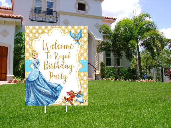 Cinderella Theme Birthday Party Welcome Board