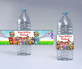 Cocomelon Theme Water Bottle Labels