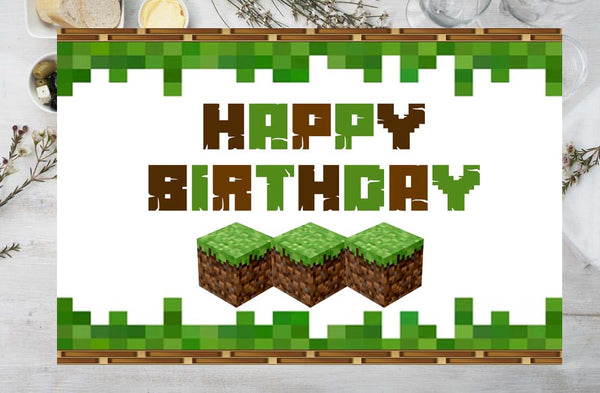 Minecraft Theme Birthday Table Mats