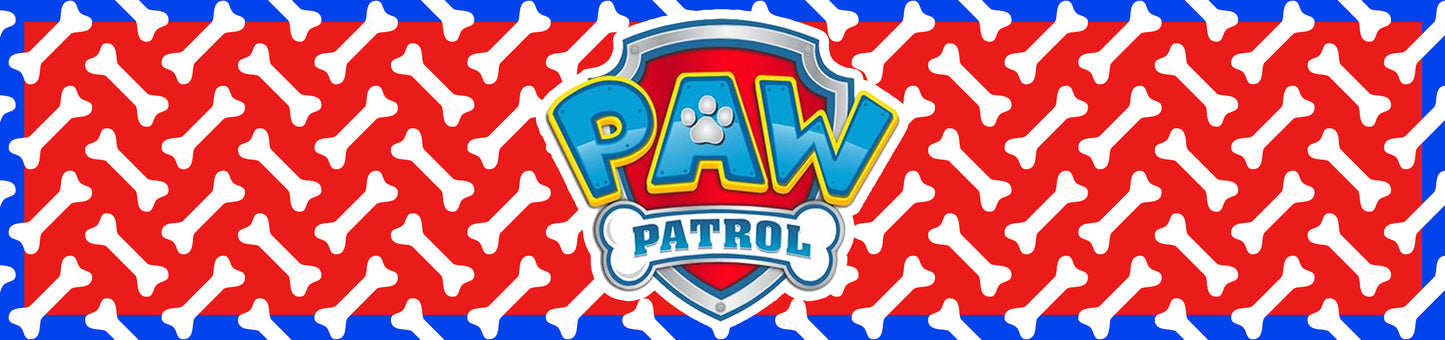 Paw Patrol Theme Birthday Party Water Bottle Labels