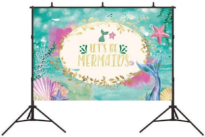 Mermaid Theme Birthday Party Backdrop