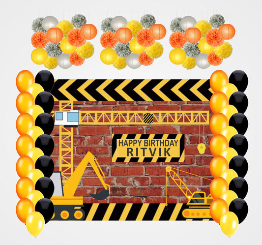 Construction Birthday Party Decoration Kit