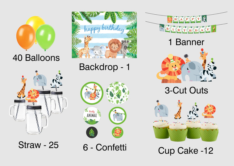 Jungle Theme Birthday Complete Party Kit