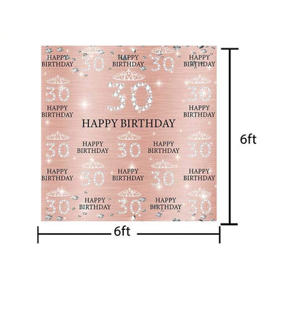 30th Birthday Party Backdrop 