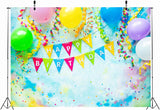 Personalize Joyful Birthday Party Backdrop Banner