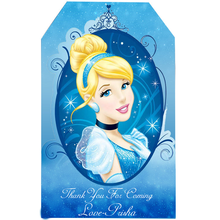 Cinderella Theme Birthday Party Thank You Gift Tags