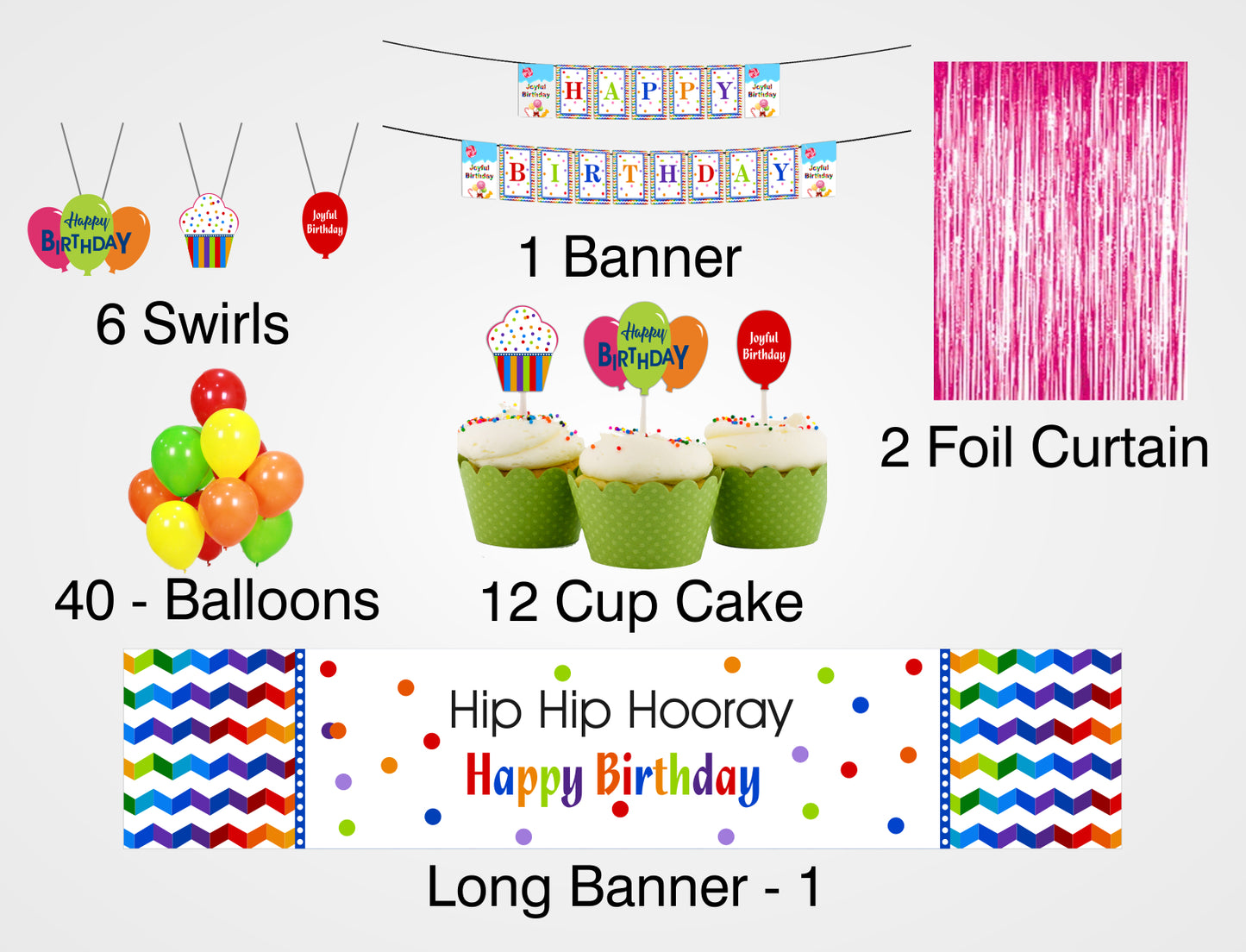 Joyful Theme Birthday Complete Party Set
