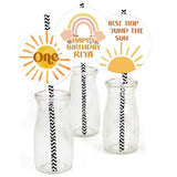 First Trip Around the Sun Theme Birthday Party Straws