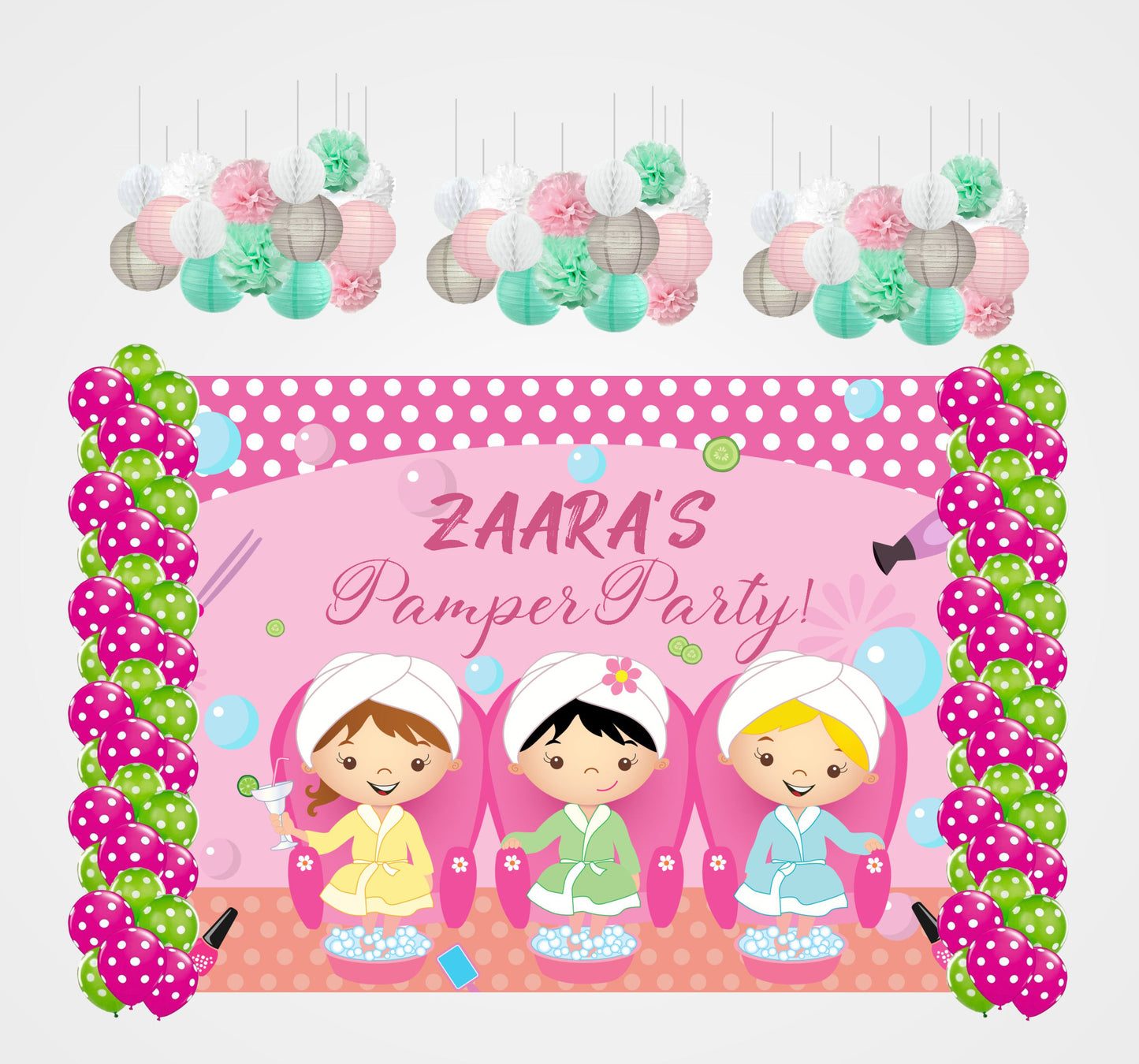 Spa Theme Birthday Party Complete Decoration Kit