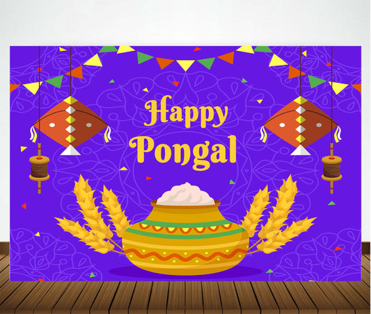 Pongal Theme Party Backdrop