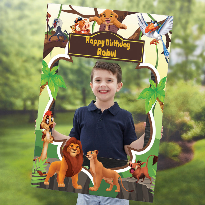 The Lion King Theme Birthday Party Selfie Photo Booth Frame