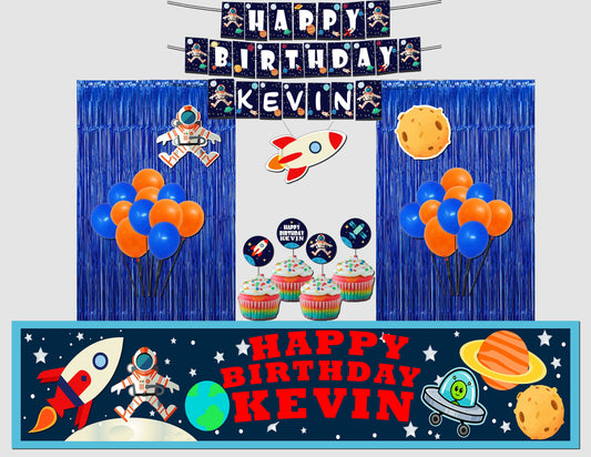 Space Theme Birthday Party Decoration Kit