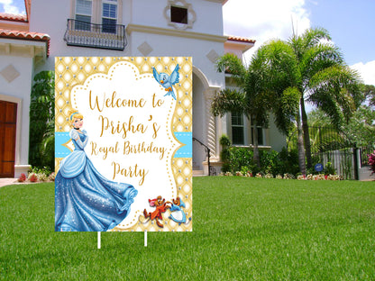 Cinderella Theme Birthday Party Welcome Board