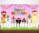 Dog Theme Birthday Party Backdrop for Decoration