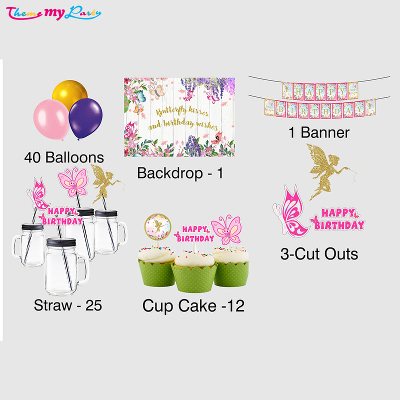 Butterflies & Fairies Theme Birthday Complete Party Kit