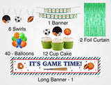 Sports  Theme Birthday Complete Party Kit with Backdrop & Decorations