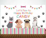 Dog Theme Birthday Party Backdrop for Decoration