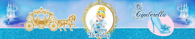 Cinderella Theme Birthday Long Banner for Decoration