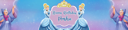 Cinderella Theme Birthday Party Water Bottle Labels