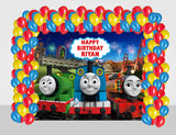 Thomas & Friends Theme Birthday Party Decoration kit with Backdrop & Balloons