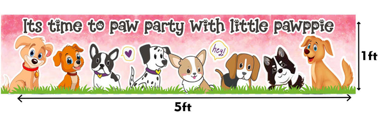 Dog Theme Birthday Long Banner for Decoration