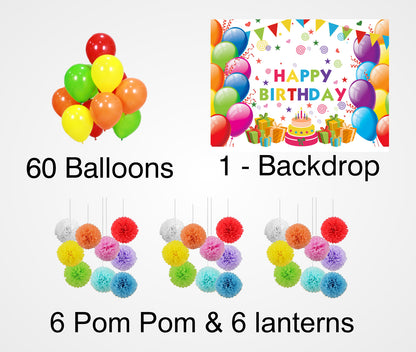 Joyful Theme Birthday Complete Decoration Kit 