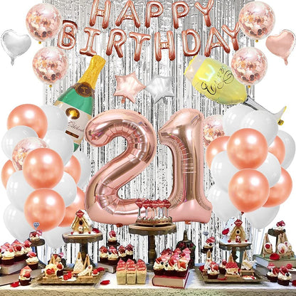 21st Birthday Decorations for Women 21 Birthday Balloons 21 Birthday Decorations for Her (21st Birthday)