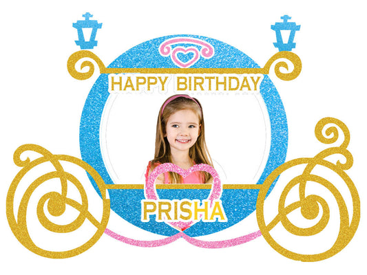 Cinderella Theme Birthday Party Selfie Photo Booth Frame
