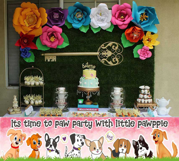 Dog Theme Birthday Long Banner for Decoration