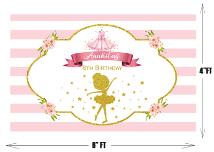 Ballerina Theme Birthday Party Backdrop