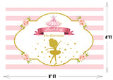 Ballerina Theme Birthday Party Backdrop