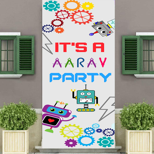 Robot Welcome Banner Roll up Standee (with stand)