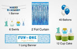 One Is Fun  Decoration Kit With Foil Curtain (Boys)