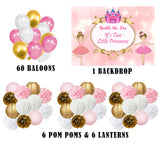 Twin Girls Theme Birthday Party Complete Decoration Kit