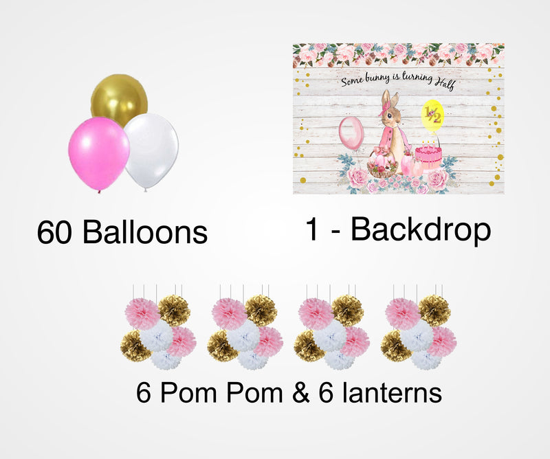 Half Birthday Girls  Complete Decoration Kit