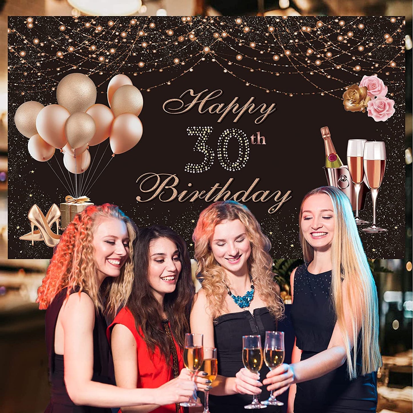 30th Birthday Party Backdrop 