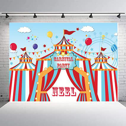 Carnival Theme Theme Birthday Party Backdrop