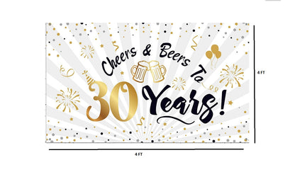 30th Birthday Party Backdrop 