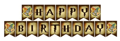 Harry Potter Theme Birthday Party Banner for Decoration