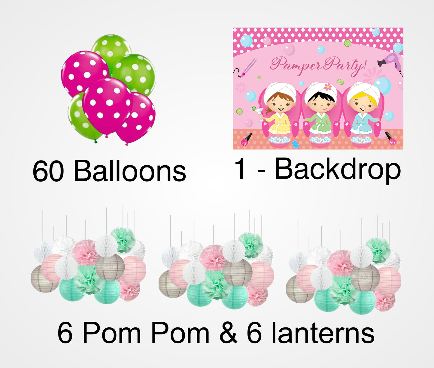 Spa Theme Birthday Party Complete Decoration Kit