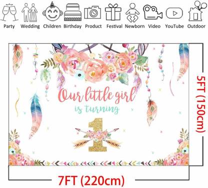 Personalize Wild One Birthday Party Backdrop Banner