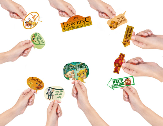 The Lion King Theme Birthday Party Photo Booth Props Kit