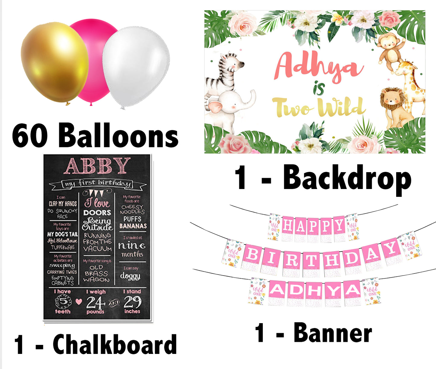 Wild One Girls Complete Personalized Kit