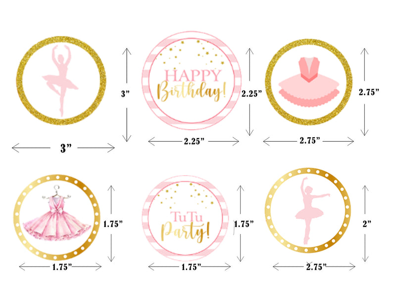 Ballerina Theme Birthday Party Cake Topper / Cake Decoration Kit